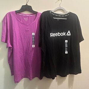NWT- (2) Women’s Reebok (1) Black and (1) Pink Short Sleeve T-Shirt. Size XXXL